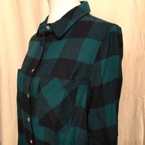 Ambiance Teal & Black Flannel Shirt